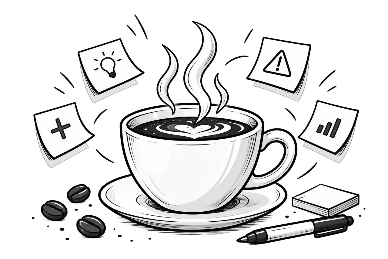 Lean Coffee template illustration
