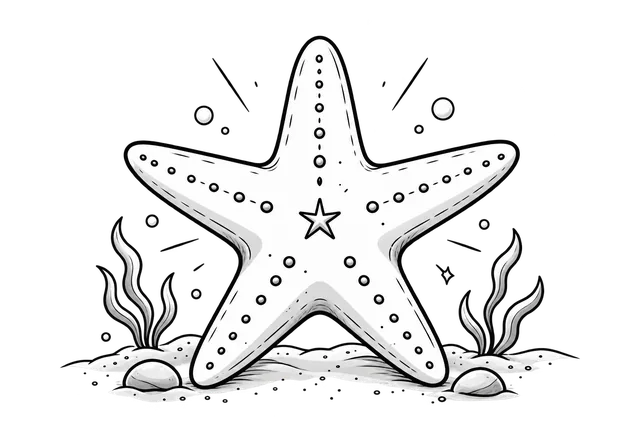 Starfish template illustration