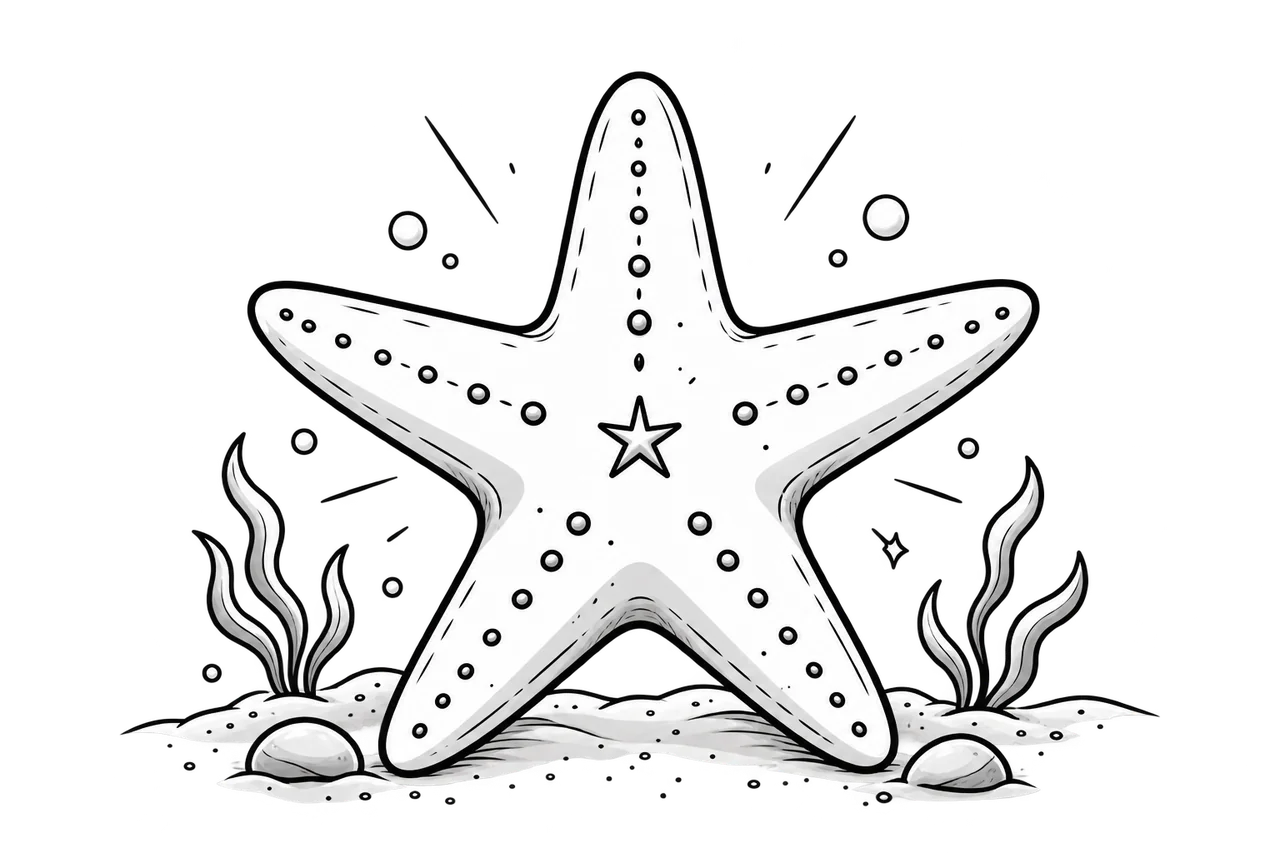 Starfish template illustration